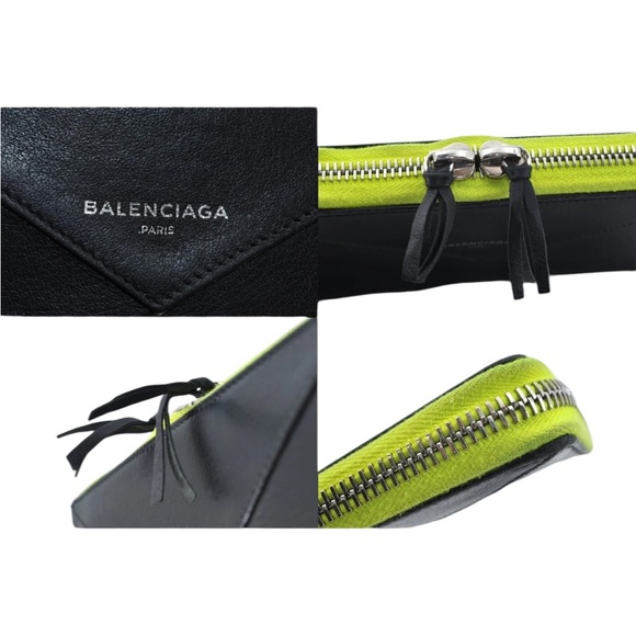 Balenciaga Black and Green Long Zippy Wallet with Box - Picture 6 of 10